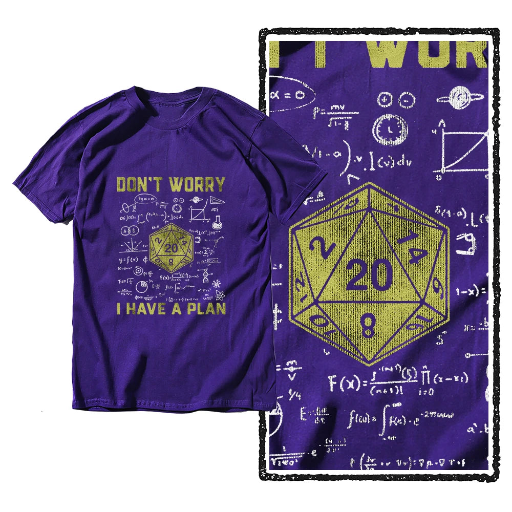 Dungeon Dragon “I Have a Plan” D20 Graphic T-Shirt | RPG Streetwear Tee