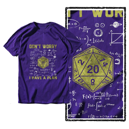 Dungeon Dragon “I Have a Plan” D20 Graphic T-Shirt | RPG Streetwear Tee