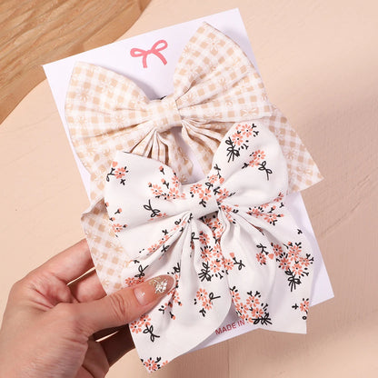2-Piece Bowknot Hair Clip Set for Women &amp; Girls