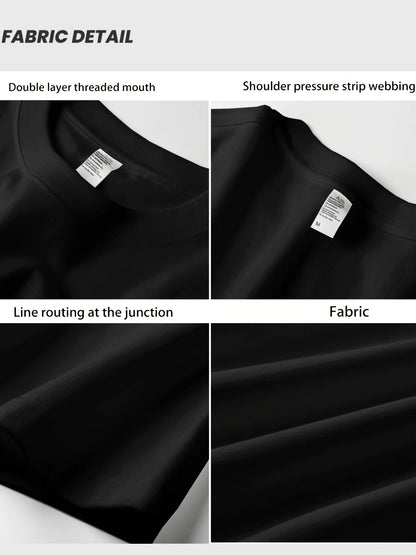 Men’s Summer Cotton Cartoon T-Shirt | Black Rabbit Print