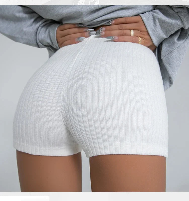 Women’s High-Waist A-Line Knit Shorts | Slim Sports &amp; Casual Wear