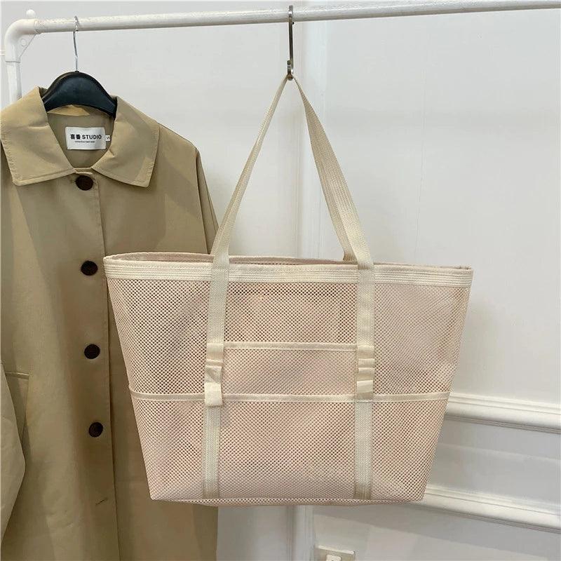 Women’s Portable Mesh Beach Tote Bag