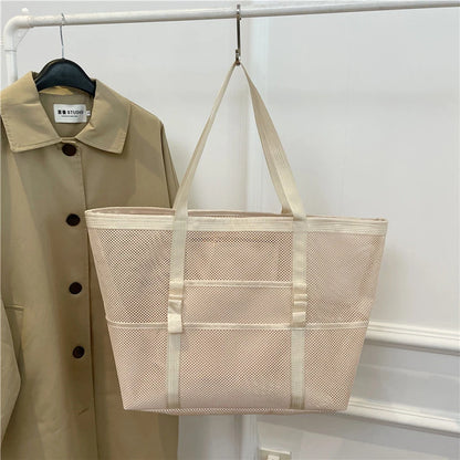Women’s Portable Mesh Beach Tote Bag