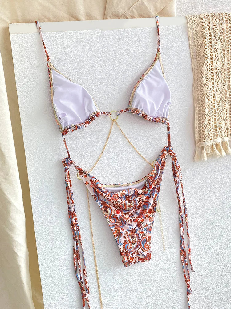 Sexy Triangle Chains Bikini Set