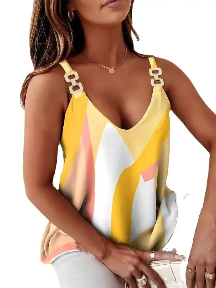 Women’s Elegant Chiffon V-Neck Blouse – Long Sleeve Loose Fit