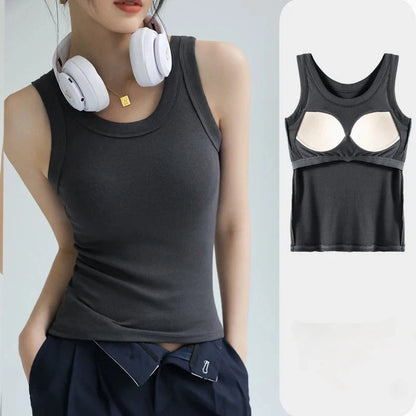 Modal Ribbed Camisole with Padded Bust