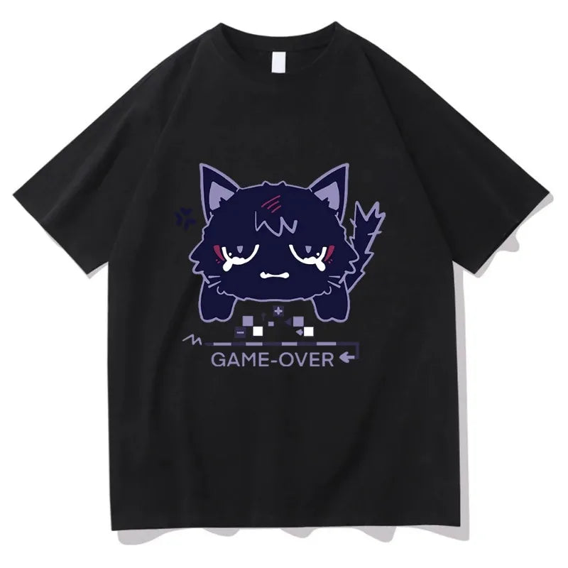 Unisex Genshin Impact T-Shirt | Scaramouche Cat Kawaii Graphic