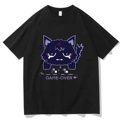 Unisex Genshin Impact T-Shirt | Scaramouche Cat Kawaii Graphic