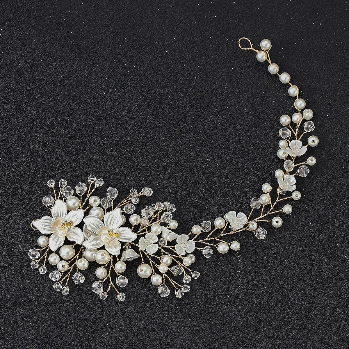 Elegant Crystal &amp; Pearl Bridal Headband for Women