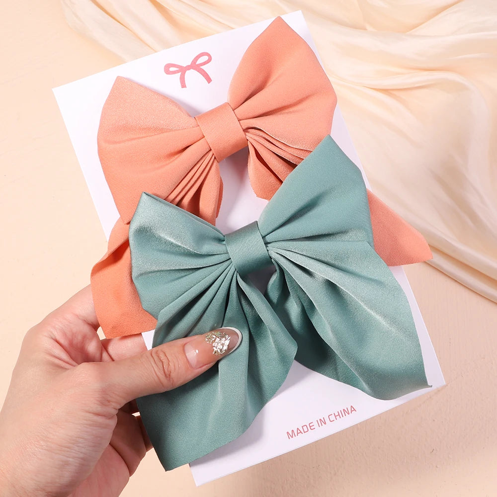 2-Piece Bowknot Hair Clip Set for Women &amp; Girls