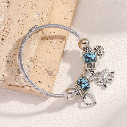 Elephant &amp; Life Tree Charm Bracelet