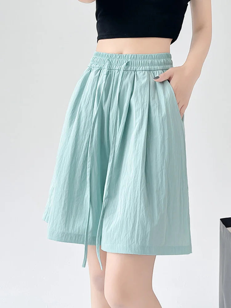 Women’s Summer Casual High-Waist Shorts | Soft Loose Beach Shorts with Pockets