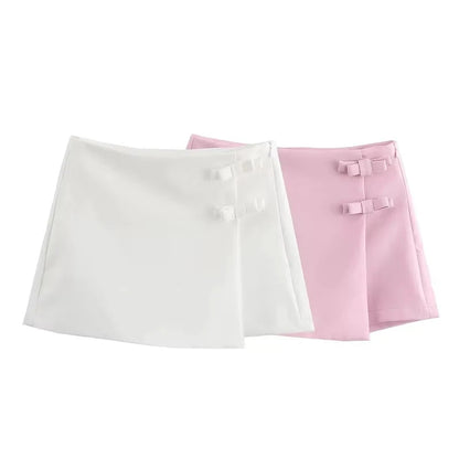 Women’s High Street Bow Skort | Summer Mini Skirt Shorts