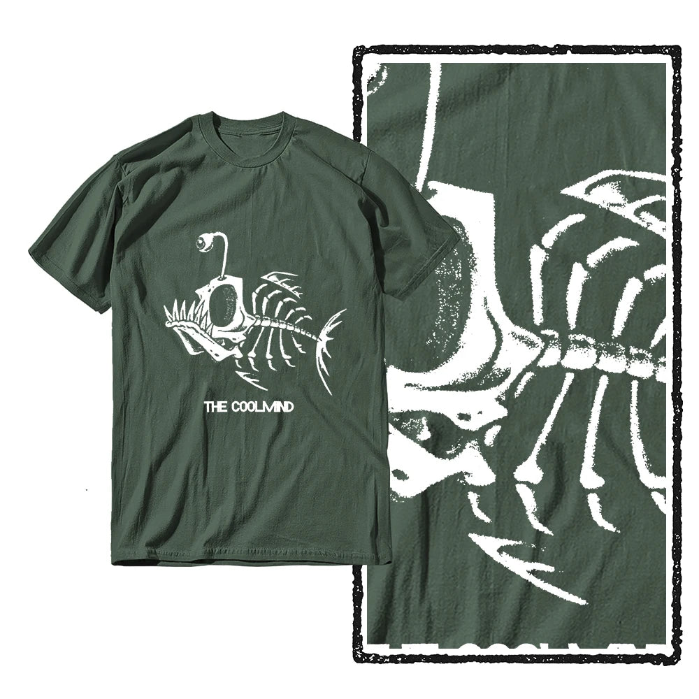 Bonefish Skull Deep Sea Fish Skeleton T-Shirt | Funny Fisherman Oversized Tee