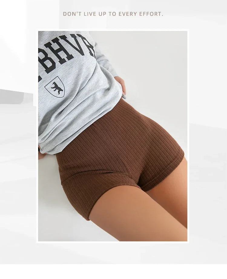 Women’s High-Waist A-Line Knit Shorts | Slim Sports &amp; Casual Wear