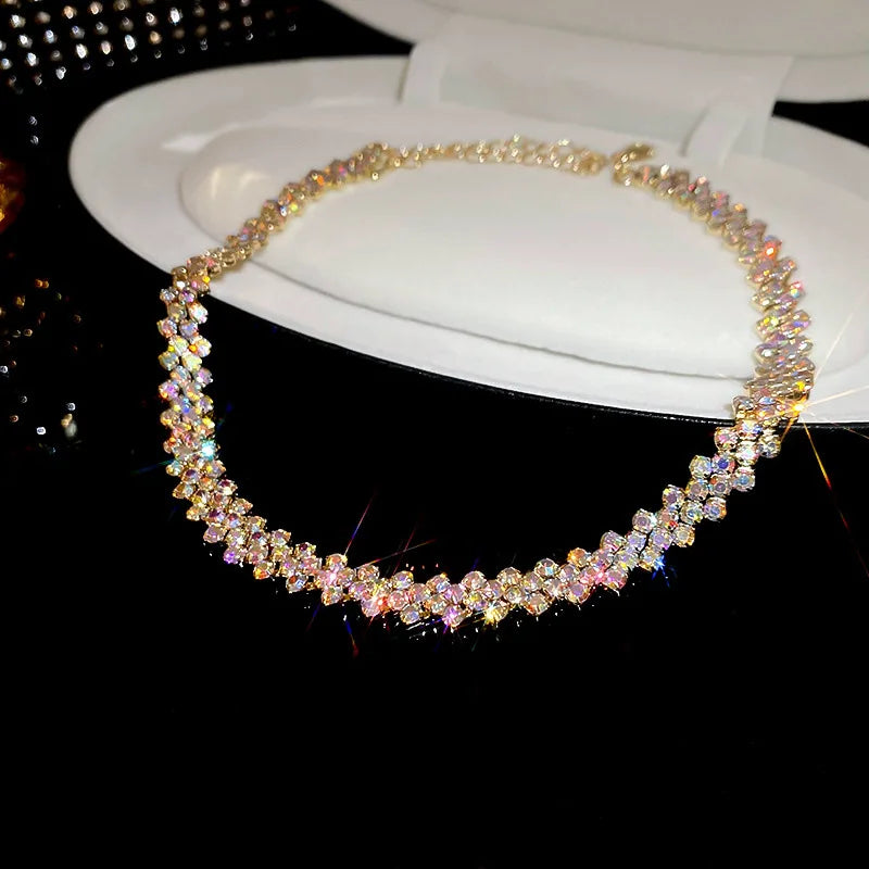 Luxury Full Rhinestone Choker Necklace