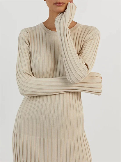 Tossy Lace-Up Knit Maxi Dress for Women