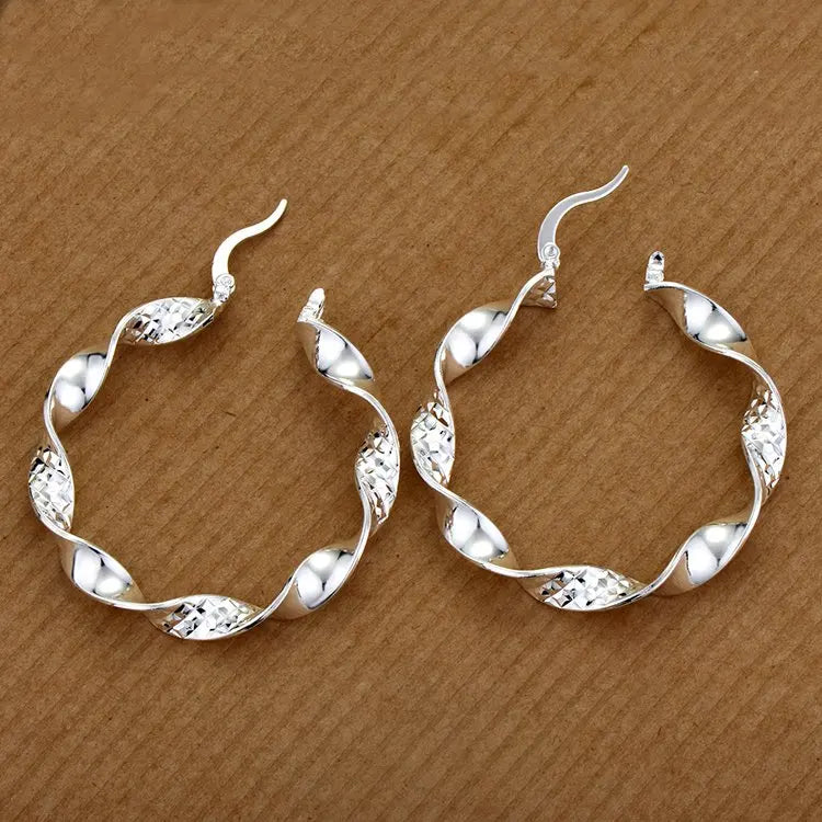 Sterling Silver Heart Stud Earrings for Women