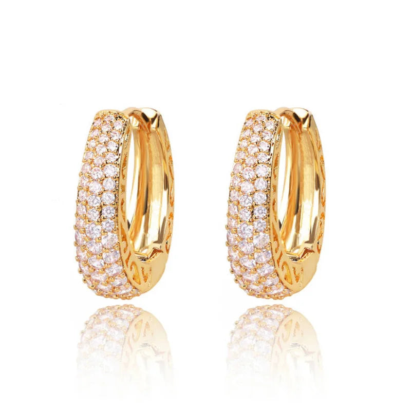 Hollow Gold Hoop Earrings