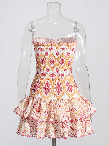 TWOTWINSTYLE Hit Color Print Dress