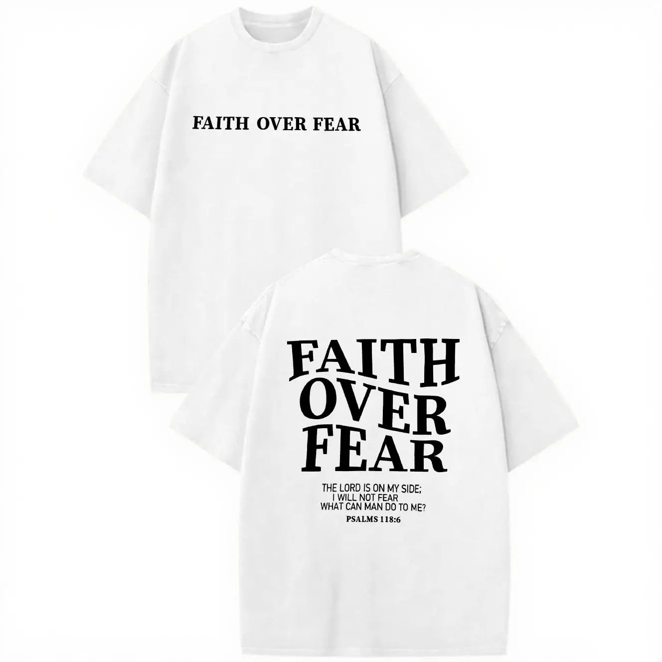 BANGELY Faith Over Fear Shirt Men Graphic Shirts Oversized Workout Gym Jesus Christian Religious Tees Fashion Short Sleeve Tops