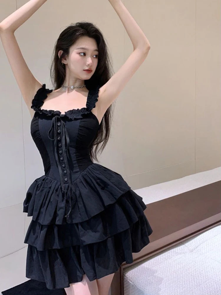 Sexy Slip Lolita Style Black Dress