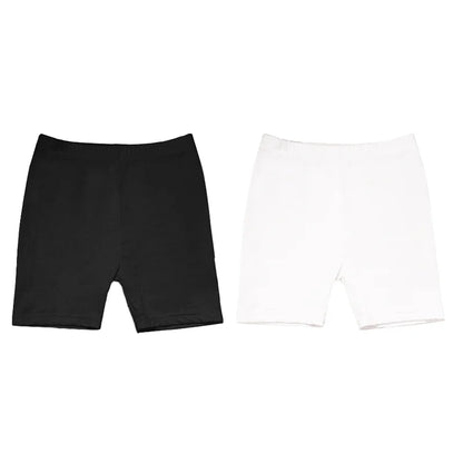 2Pcs Kids Girls Solid Color Cotton Leggings Safety Shorts
