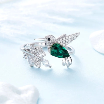 Elegant Blue Stone Adjustable Ring