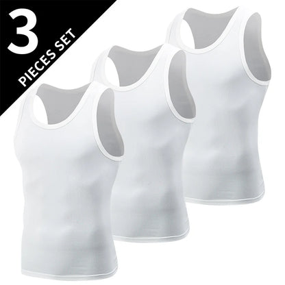 Men’s Classic Black &amp; White Tank Top – Casual Sports Vest
