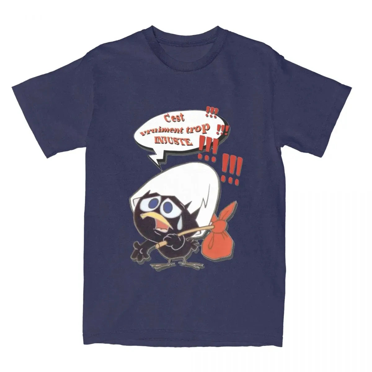 Calimero Cartoon Chicken T-Shirt | Men’s Cotton Casual Short Sleeve Streetwear Tee