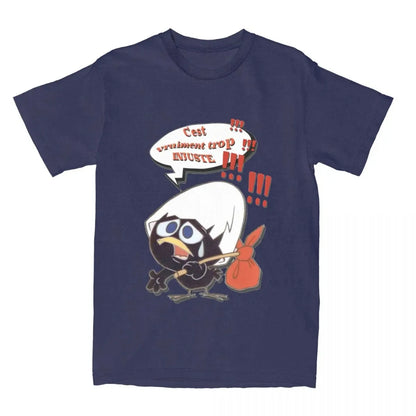 Calimero Cartoon Chicken T-Shirt | Men’s Cotton Casual Short Sleeve Streetwear Tee
