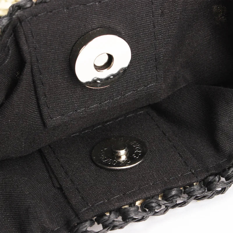Vintage Straw Tote Bag for Women