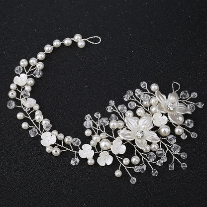 Elegant Crystal &amp; Pearl Bridal Headband for Women