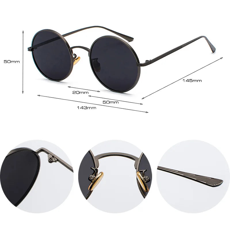 SHAUNA Super Round Sunglasses