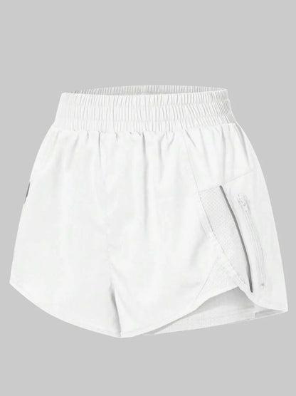 Unisex Running Sports Shorts with Zipper Pockets | Elastic Waist Activewear