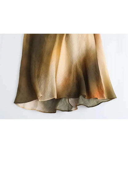 TRAF Summer Stylish Fish Tail Hem Midi Dress