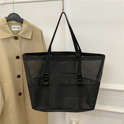 Women’s Portable Mesh Beach Tote Bag