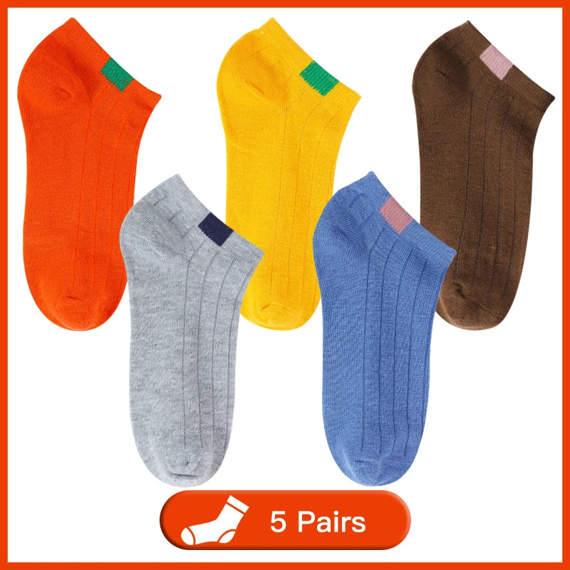 Women’s Solid Casual Cotton Ankle Socks - Amazing G