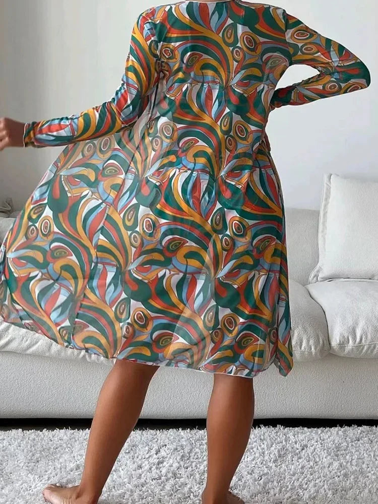 Tropical Print Bikini 3-Pack with Cover-Up