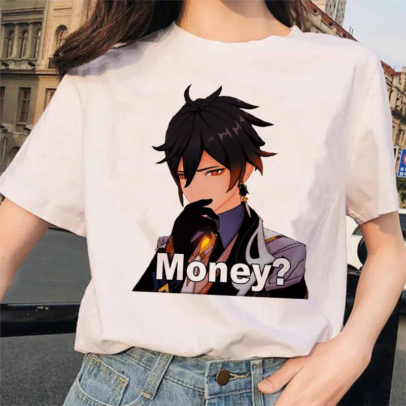 Women’s Genshin Impact Zhong Li T-Shirt | Cartoon Streetwear Tee