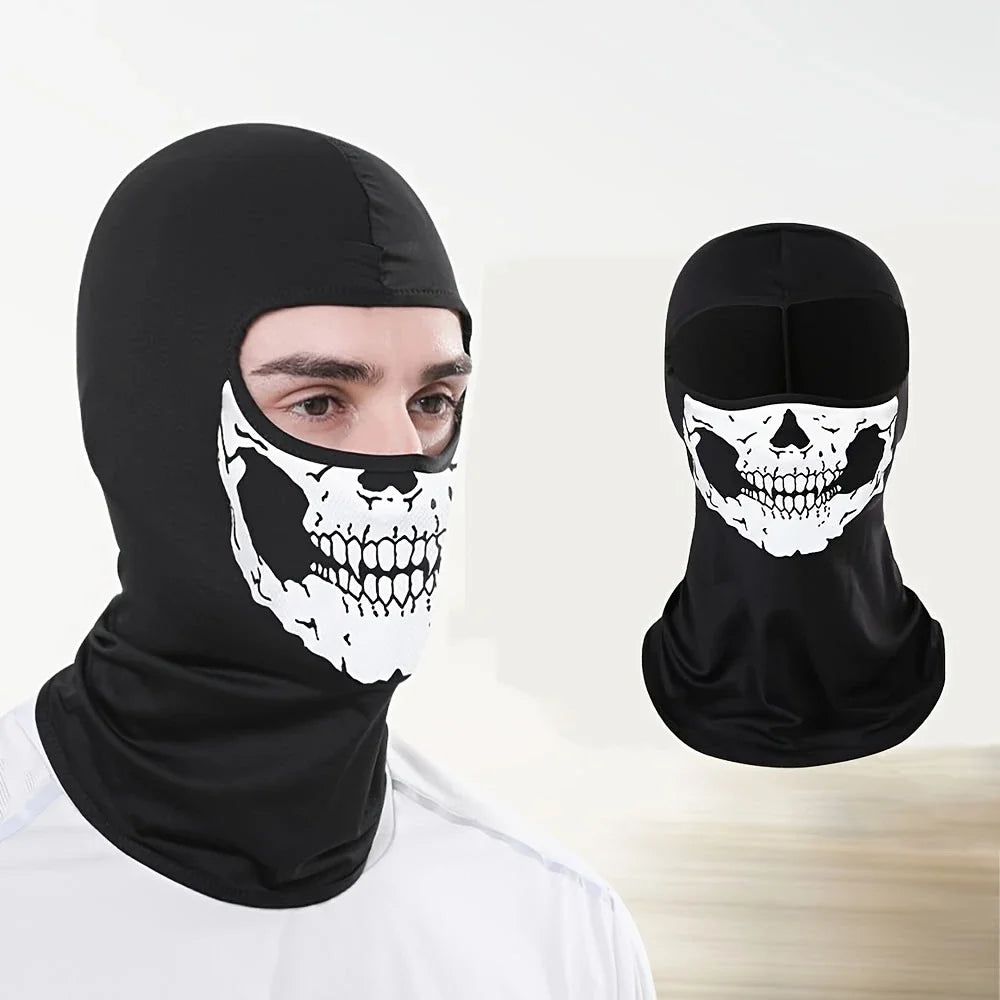 Motorcycle Skull Print Full Face Balaclava