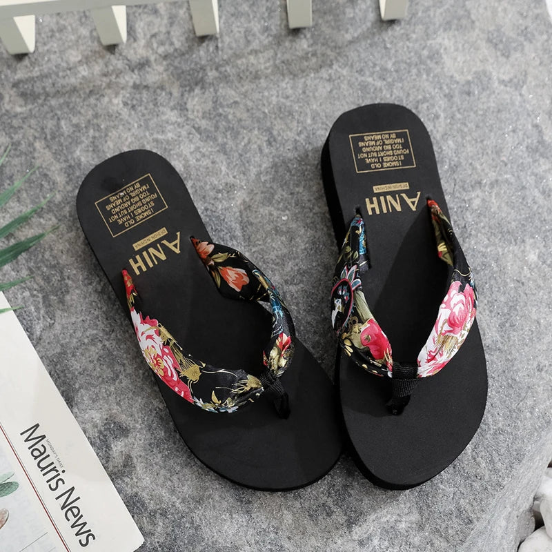 Women’s Summer EVA Satin Ribbon Flip-Flops