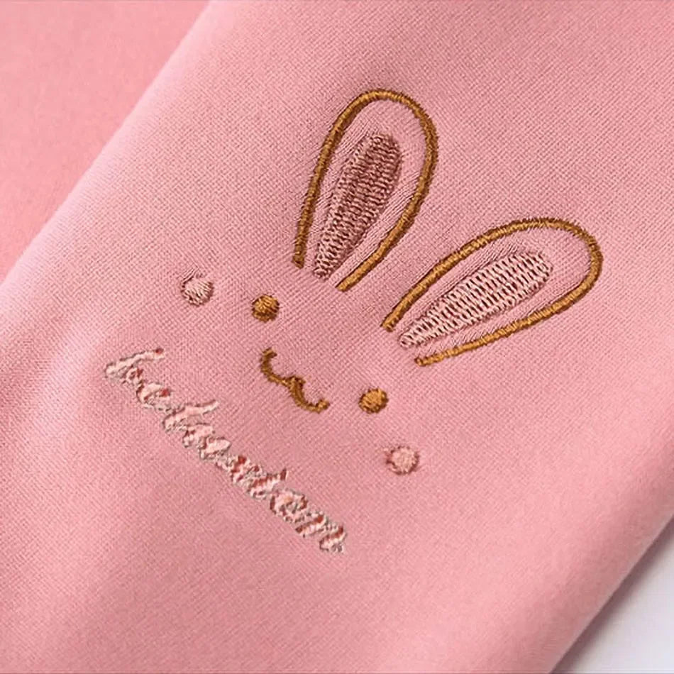 Girls Thermal Leggings – Bunny Print Winter Tights