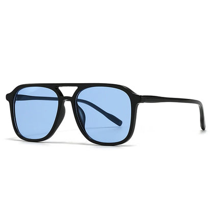 Retro Double Bridge Square Sunglasses – Fashion Gradient UV400 Shades