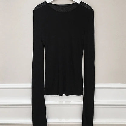 Korean Style Slim Basic Elasticity Top