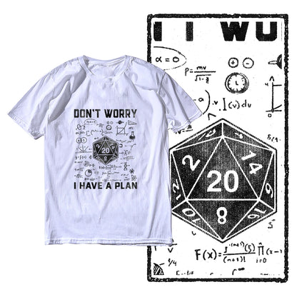Dungeon Dragon “I Have a Plan” D20 Graphic T-Shirt | RPG Streetwear Tee