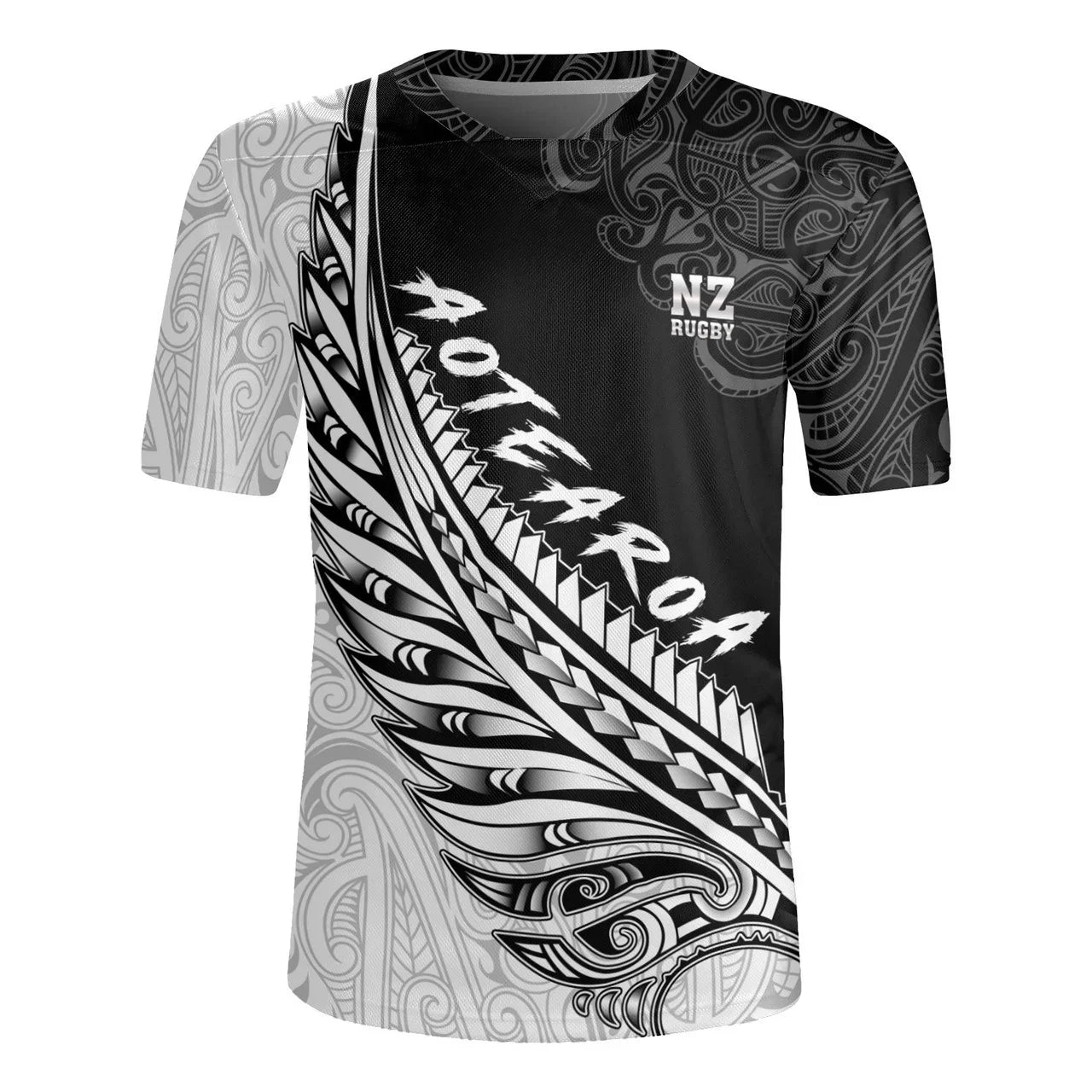 New Zealand Silver Fern 3D Print T-Shirt | NZ Flag Style V-Neck Summer Tee
