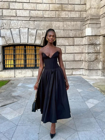 Suninheart Black Elegant Wedding Events Dress