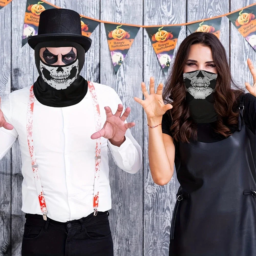 Motorcycle Skull Print Full Face Balaclava