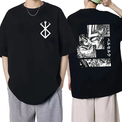 Berserk Anime Guts Graphic T-Shirt | Dark Fantasy Manga Tee